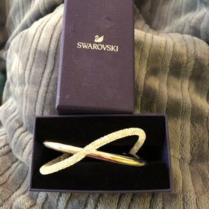 Crystal and silver bracelet